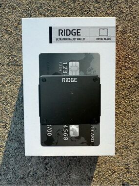 RIDGE Royal Black Ultra Minimalist Wallet - Men's RFID Card Holder
